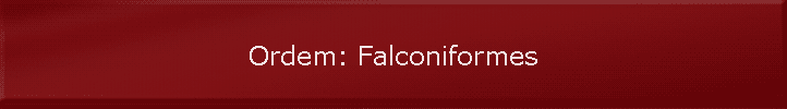 Ordem: Falconiformes